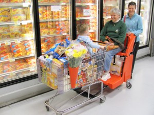 child's plastic shopping cart